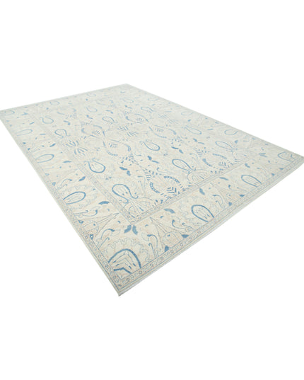 Oushak 8' 8" X 12' 0" Hand Knotted Wool Rug 8' 8" X 12' 0" (264 X 366) / Ivory / Wool