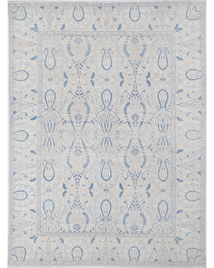 Oushak 8' 8" X 12' 0" Hand Knotted Wool Rug 8' 8" X 12' 0" (264 X 366) / Ivory / Wool