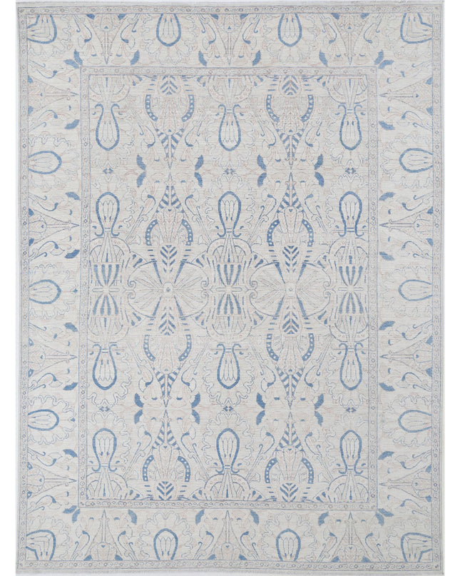 Oushak 8' 8" X 12' 0" Hand Knotted Wool Rug 8' 8" X 12' 0" (264 X 366) / Ivory / Wool
