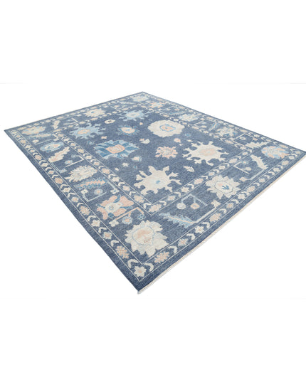 Oushak 8' 1" X 9' 9" Hand Knotted Wool Rug 8' 1" X 9' 9" (246 X 297) / Grey / Wool