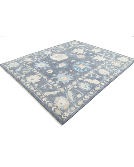 Oushak 8' 1" X 9' 9" Hand Knotted Wool Rug 8' 1" X 9' 9" (246 X 297) / Grey / Wool