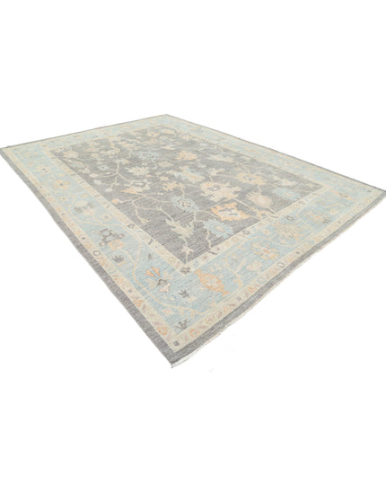 Oushak 9' 9" X 12' 11" Hand Knotted Wool Rug 9' 9" X 12' 11" (297 X 394) / Ivory / Wool