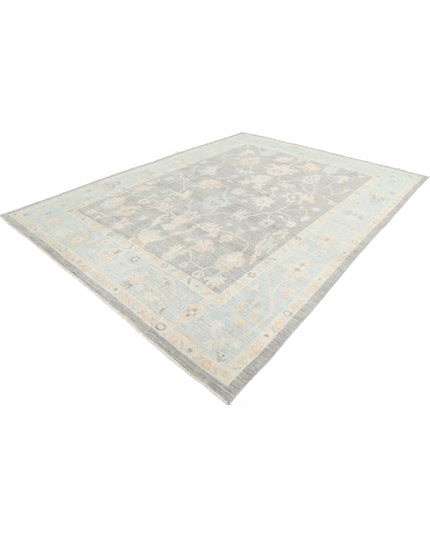 Oushak 9' 9" X 12' 11" Hand Knotted Wool Rug 9' 9" X 12' 11" (297 X 394) / Ivory / Wool
