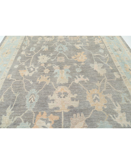 Oushak 9' 9" X 12' 11" Hand Knotted Wool Rug 9' 9" X 12' 11" (297 X 394) / Ivory / Wool