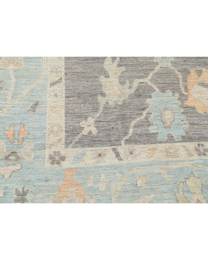 Oushak 9' 9" X 12' 11" Hand Knotted Wool Rug 9' 9" X 12' 11" (297 X 394) / Ivory / Wool