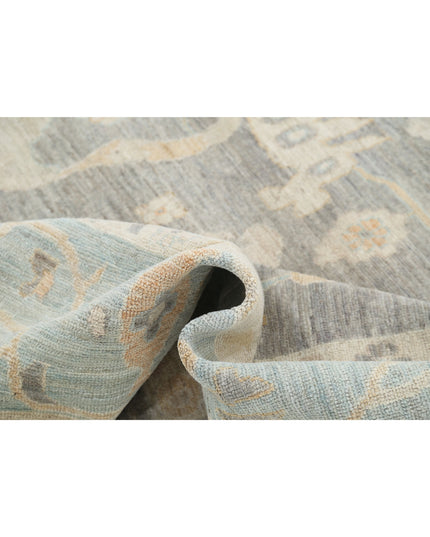 Oushak 9' 9" X 12' 11" Hand Knotted Wool Rug 9' 9" X 12' 11" (297 X 394) / Ivory / Wool