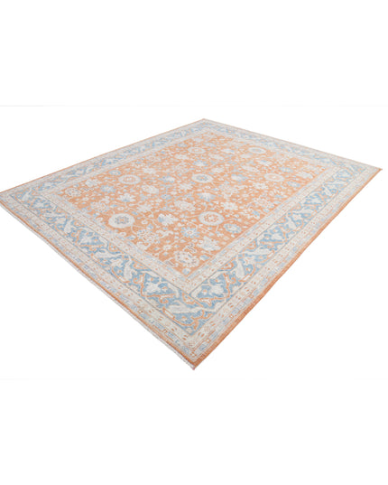 Oushak 8' 3" X 10' 1" Hand Knotted Wool Rug 8' 3" X 10' 1" (251 X 307) / Orange / Wool