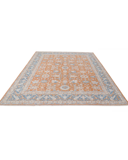 Oushak 8' 3" X 10' 1" Hand Knotted Wool Rug 8' 3" X 10' 1" (251 X 307) / Orange / Wool