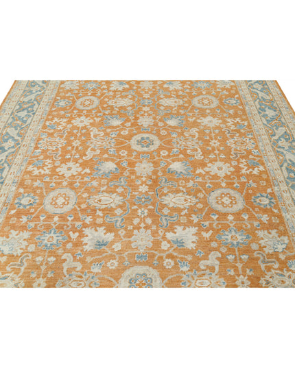 Oushak 8' 3" X 10' 1" Hand Knotted Wool Rug 8' 3" X 10' 1" (251 X 307) / Orange / Wool