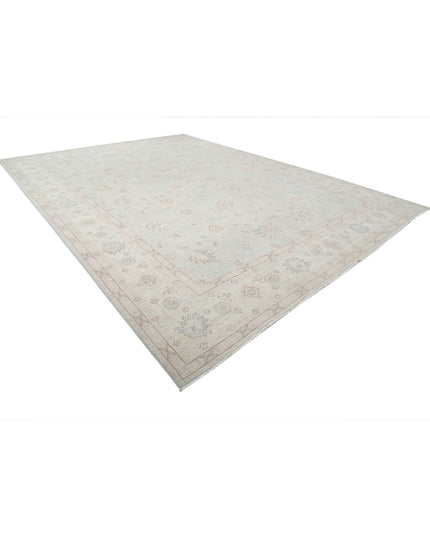Oushak 12' 9" X 17' 7" Hand Knotted Wool Rug 12' 9" X 17' 7" (389 X 536) / Grey / Wool