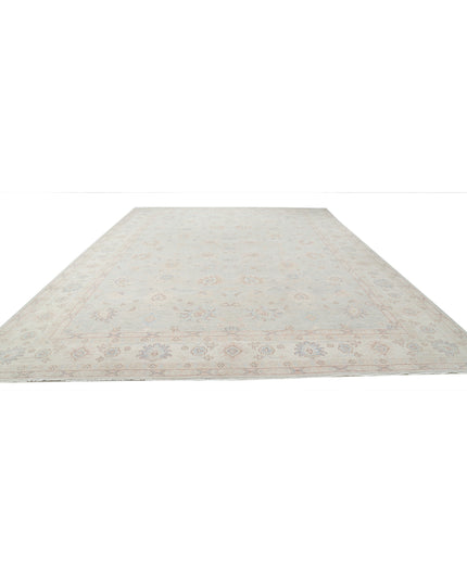 Oushak 12' 9" X 17' 7" Hand Knotted Wool Rug 12' 9" X 17' 7" (389 X 536) / Grey / Wool