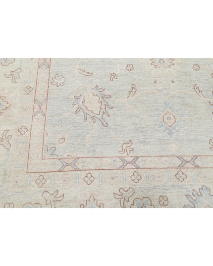 Oushak 12' 9" X 17' 7" Hand Knotted Wool Rug 12' 9" X 17' 7" (389 X 536) / Grey / Wool
