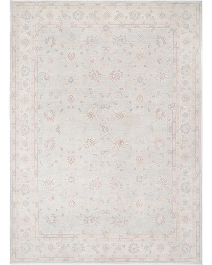 Oushak 12' 9" X 17' 7" Hand Knotted Wool Rug 12' 9" X 17' 7" (389 X 536) / Grey / Wool