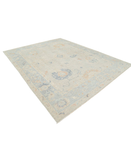 Oushak 9' 3" X 11' 11" Hand Knotted Wool Rug 9' 3" X 11' 11" (282 X 363) / Grey / Wool