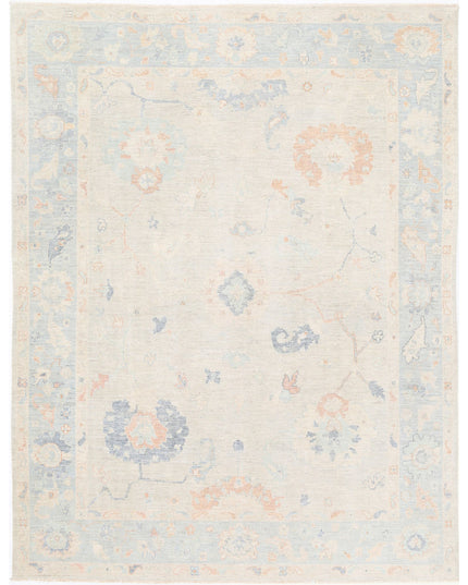 Oushak 9' 3" X 11' 11" Hand Knotted Wool Rug 9' 3" X 11' 11" (282 X 363) / Grey / Wool