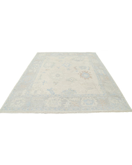 Oushak 8' 2" X 9' 11" Hand Knotted Wool Rug 8' 2" X 9' 11" (249 X 302) / Ivory / Wool