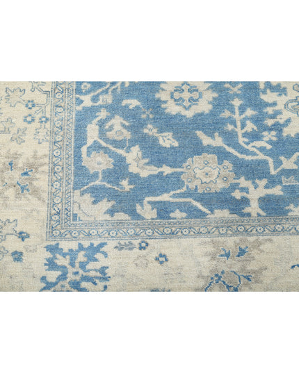 Oushak 8' 1" X 9' 9" Hand Knotted Wool Rug 8' 1" X 9' 9" (246 X 297) / Blue / Wool