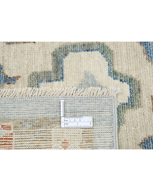 Oushak 9' 10" X 13' 6" Hand Knotted Wool Rug 9' 10" X 13' 6" (300 X 411) / Blue / Wool