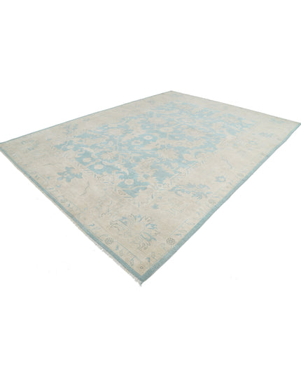 Oushak 9' 11" X 13' 5" Hand Knotted Wool Rug 9' 11" X 13' 5" (302 X 409) / Green / Wool