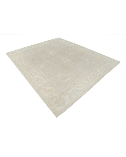 Oushak 8' 1" X 9' 6" Hand Knotted Wool Rug 8' 1" X 9' 6" (246 X 290) / Grey / Wool
