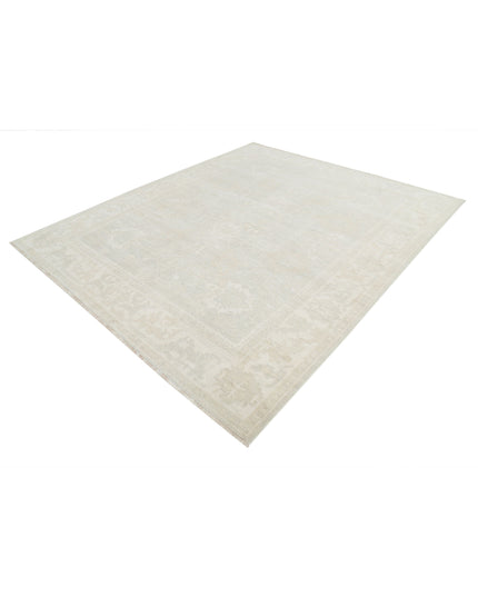 Oushak 8' 1" X 9' 6" Hand Knotted Wool Rug 8' 1" X 9' 6" (246 X 290) / Grey / Wool