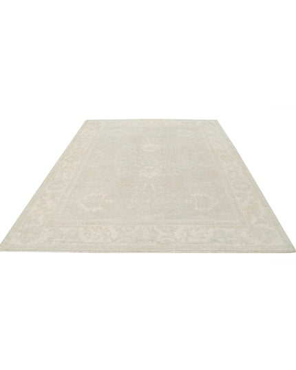 Oushak 8' 1" X 9' 6" Hand Knotted Wool Rug 8' 1" X 9' 6" (246 X 290) / Grey / Wool