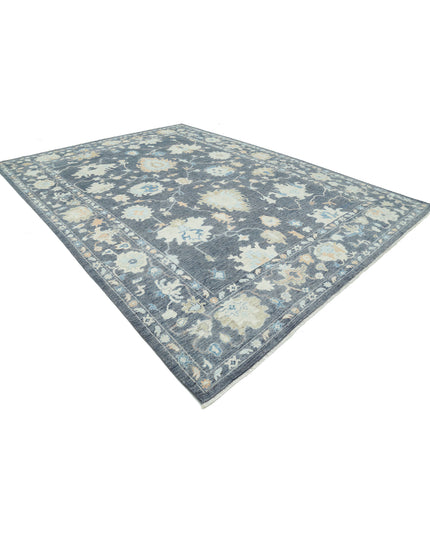Oushak 10' 4" X 13' 11" Hand Knotted Wool Rug 10' 4" X 13' 11" (315 X 424) / Grey / Wool