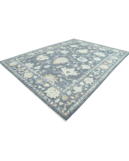 Oushak 10' 4" X 13' 11" Hand Knotted Wool Rug 10' 4" X 13' 11" (315 X 424) / Grey / Wool