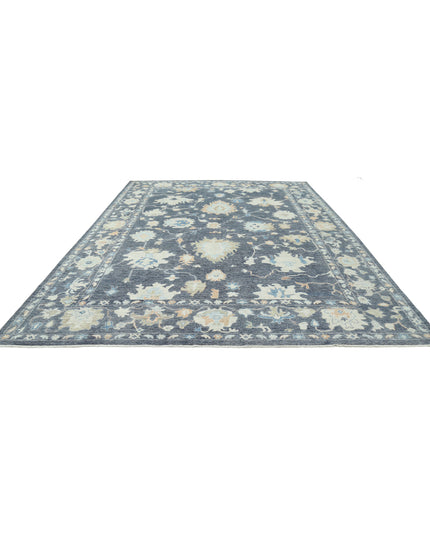 Oushak 10' 4" X 13' 11" Hand Knotted Wool Rug 10' 4" X 13' 11" (315 X 424) / Grey / Wool