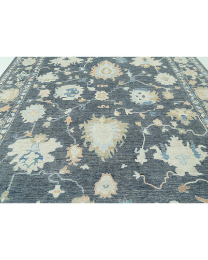 Oushak 10' 4" X 13' 11" Hand Knotted Wool Rug 10' 4" X 13' 11" (315 X 424) / Grey / Wool