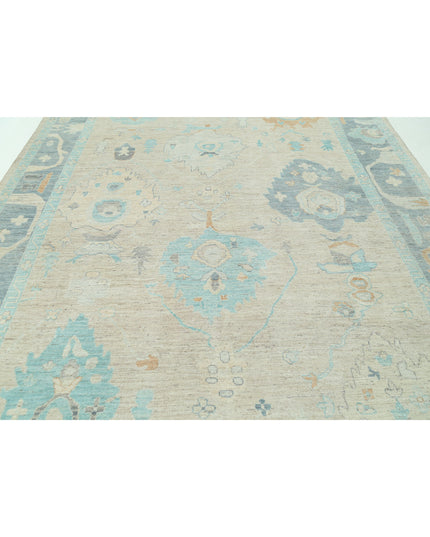 Oushak 9' 0" X 11' 9" Hand Knotted Wool Rug 9' 0" X 11' 9" (274 X 358) / Peach / Wool