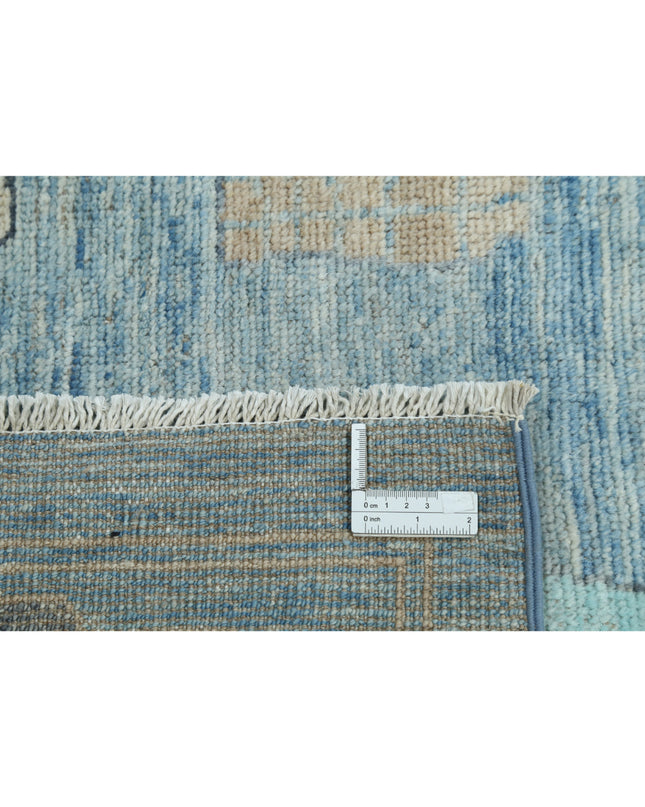 Oushak 9' 0" X 11' 11" Hand Knotted Wool Rug 9' 0" X 11' 11" (274 X 363) / Blue / Wool