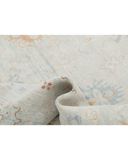 Oushak 8' 1" X 10' 2" Hand Knotted Wool Rug 8' 1" X 10' 2" (246 X 310) / Silver / Wool