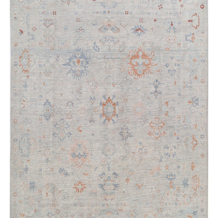 Oushak 8' 1" X 10' 2" Hand Knotted Wool Rug 8' 1" X 10' 2" (246 X 310) / Silver / Wool