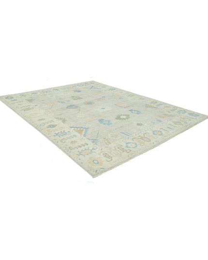 Oushak 9' 2" X 11' 11" Hand Knotted Wool Rug 9' 2" X 11' 11" (280 X 363) / Grey / Wool