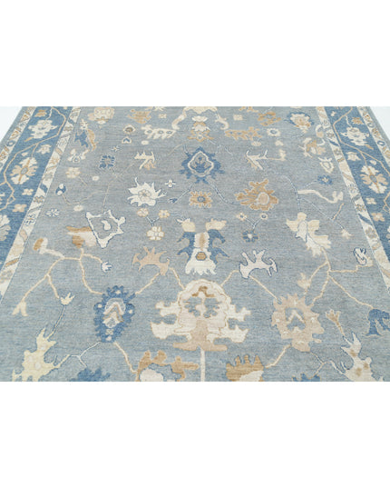 Oushak 8' 0" X 9' 10" Hand Knotted Wool Rug 8' 0" X 9' 10" (244 X 300) / Grey / Wool