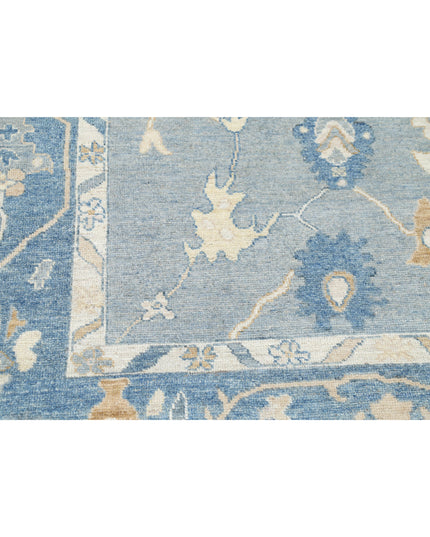 Oushak 8' 0" X 9' 10" Hand Knotted Wool Rug 8' 0" X 9' 10" (244 X 300) / Grey / Wool