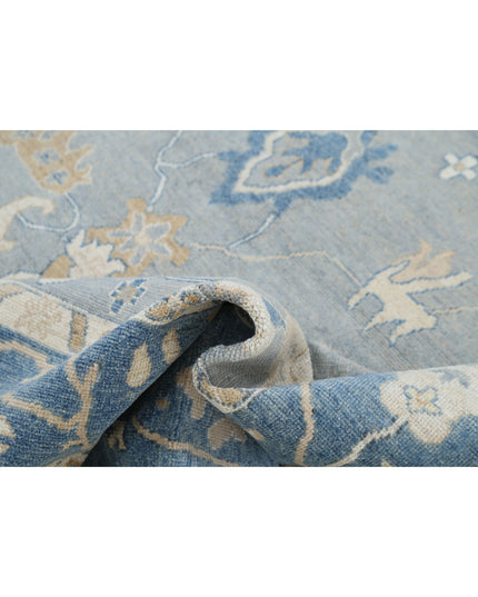 Oushak 8' 0" X 9' 10" Hand Knotted Wool Rug 8' 0" X 9' 10" (244 X 300) / Grey / Wool