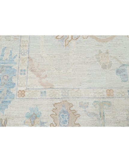 Oushak 7' 8" X 10' 0" Hand Knotted Wool Rug 7' 8" X 10' 0" (234 X 305) / Silver / Wool