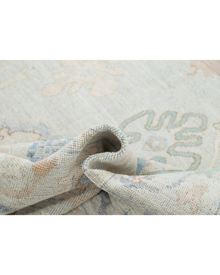 Oushak 7' 8" X 10' 0" Hand Knotted Wool Rug 7' 8" X 10' 0" (234 X 305) / Silver / Wool