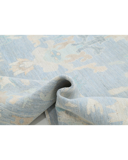Oushak 9' 11" X 13' 10" Hand Knotted Wool Rug 9' 11" X 13' 10" (302 X 422) / Blue / Wool