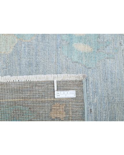 Oushak 9' 11" X 13' 10" Hand Knotted Wool Rug 9' 11" X 13' 10" (302 X 422) / Blue / Wool