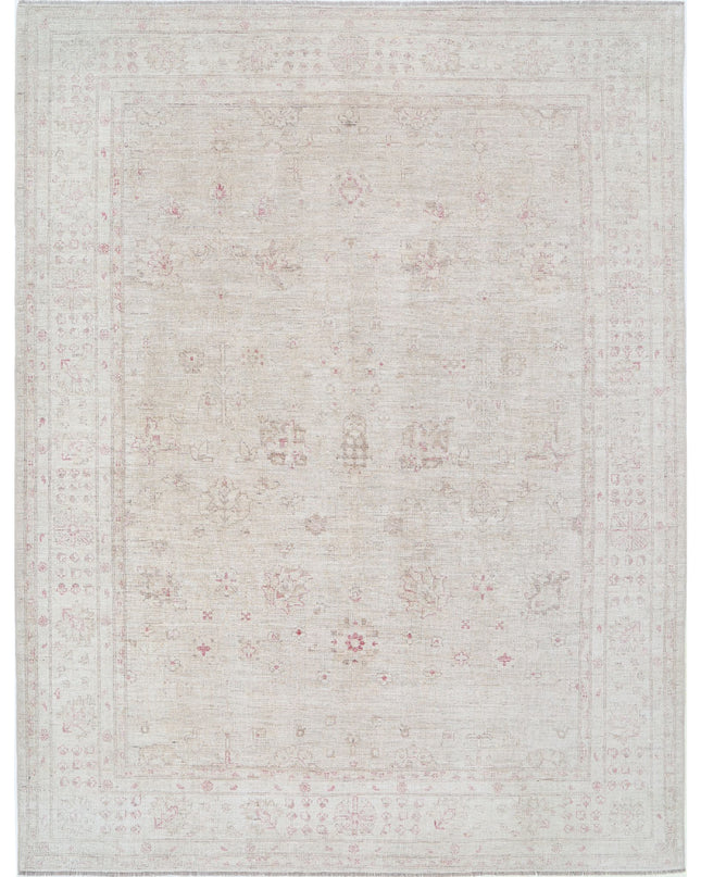 Oushak 8' 9" X 11' 6" Hand Knotted Wool Rug 8' 9" X 11' 6" (267 X 351) / Beige / Wool