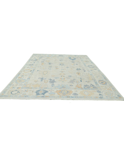 Oushak 9' 11" X 13' 9" Hand Knotted Wool Rug 9' 11" X 13' 9" (302 X 419) / Ivory / Wool
