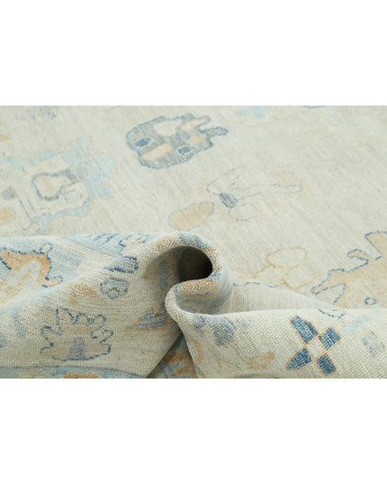 Oushak 9' 11" X 13' 9" Hand Knotted Wool Rug 9' 11" X 13' 9" (302 X 419) / Ivory / Wool