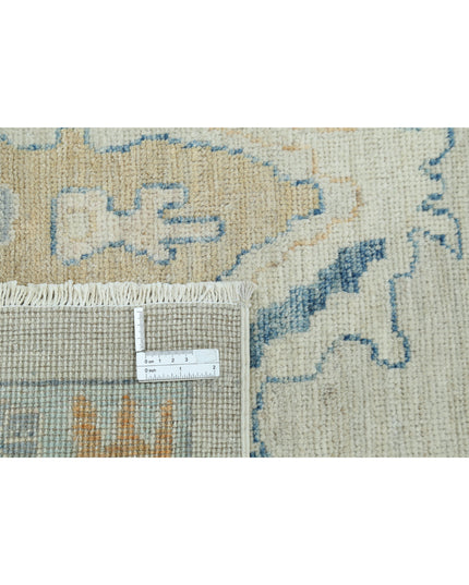 Oushak 9' 11" X 13' 9" Hand Knotted Wool Rug 9' 11" X 13' 9" (302 X 419) / Ivory / Wool