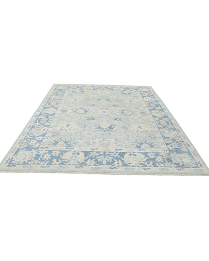 Oushak 8' 2" X 9' 10" Hand Knotted Wool Rug 8' 2" X 9' 10" (249 X 300) / Green / Wool