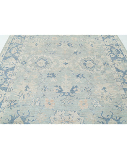 Oushak 8' 2" X 9' 10" Hand Knotted Wool Rug 8' 2" X 9' 10" (249 X 300) / Green / Wool