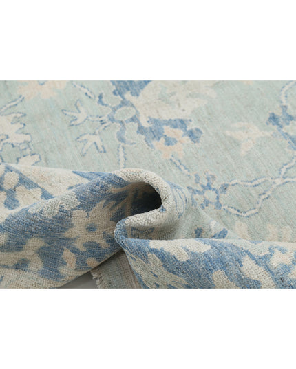 Oushak 8' 2" X 9' 10" Hand Knotted Wool Rug 8' 2" X 9' 10" (249 X 300) / Green / Wool