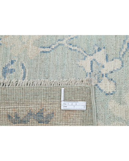 Oushak 8' 2" X 9' 10" Hand Knotted Wool Rug 8' 2" X 9' 10" (249 X 300) / Green / Wool